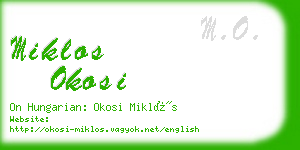 miklos okosi business card